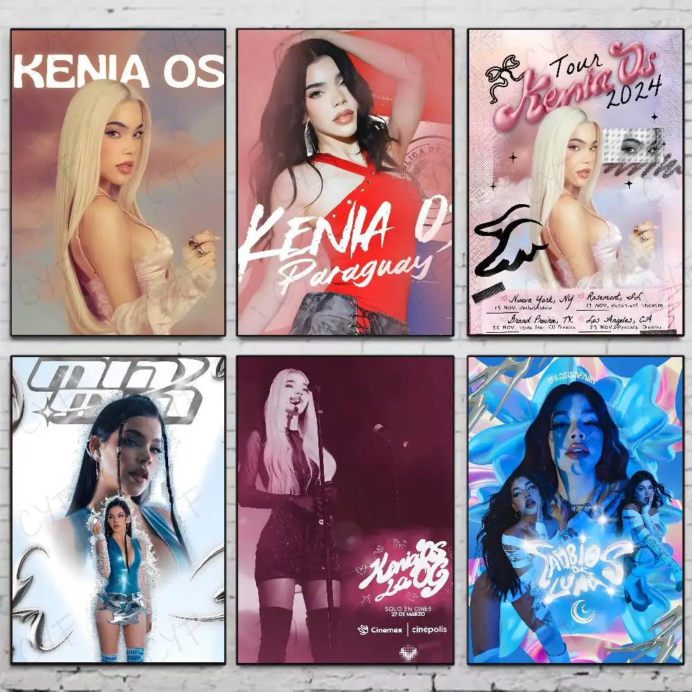 Popular Music Pretty Singer K-Kenia Os High Quality Poster Stickers Gift For Living Room Aesthetic Wall Decoration Painting