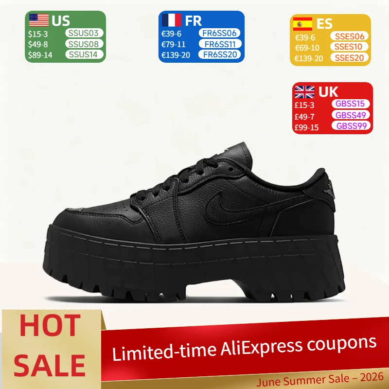 

Nike Jordan Air Jordan 1 Brooklyn Versatile, Comfortable, Durable, Everyday Casual Low-Top Sneakers for Women – Black HF3184-001