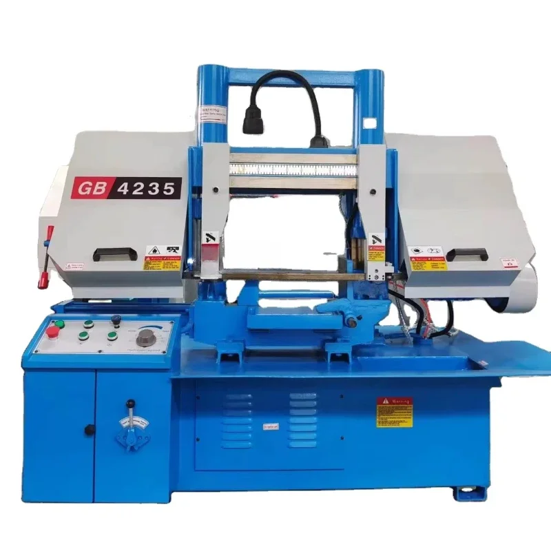GB4235 Hydraulic Automatic Horizontal Metal Band Saw Machine Manual Tension Gear Components Mechanical Motor for Metal Cutting
