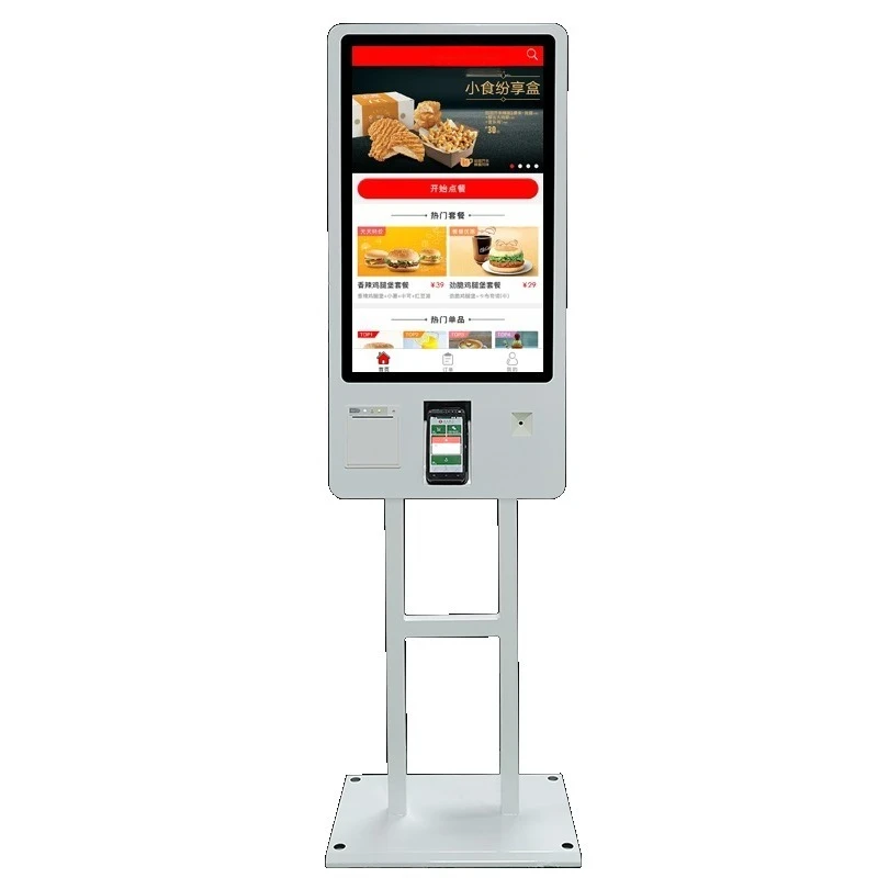 27 Inch Touch Screen Self-Service Kiosk for Payment Interactive Self Ordering Terminal Machine for Restaurant
