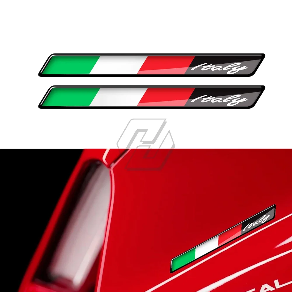 3D Resin Motorcycle Decal Italy Flag Sticker Case for Ducati Aprilia Piaggio Vespa Sprint GTS GTV LX