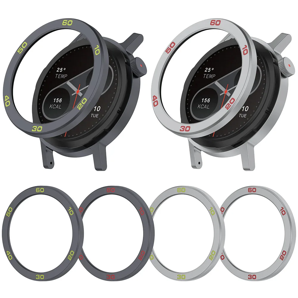 Metal Bezel Ring Replacement Case Cover Ring Tempered Glass Protective Flim Metal Watch Bezel for CMF Watch Pro 2 Smartwatch