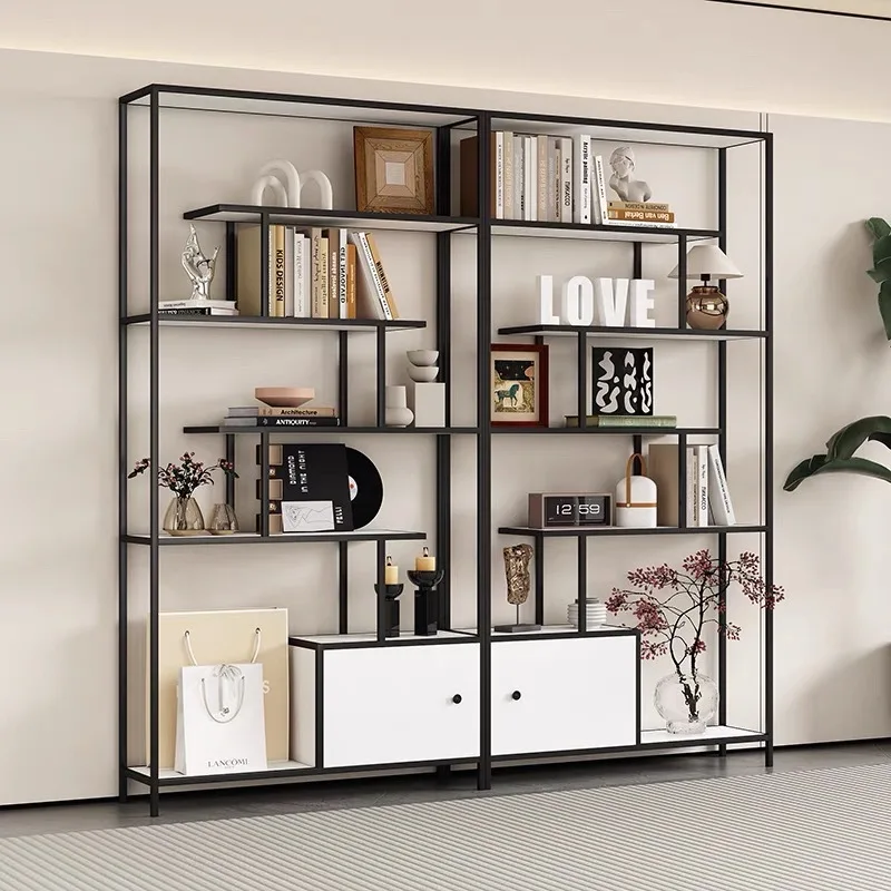 Shelf Display Cabinet Simple Bookshelf Living Room Partition Flower Rack Barber Shop Beauty Salon Cosmetics Display Rack