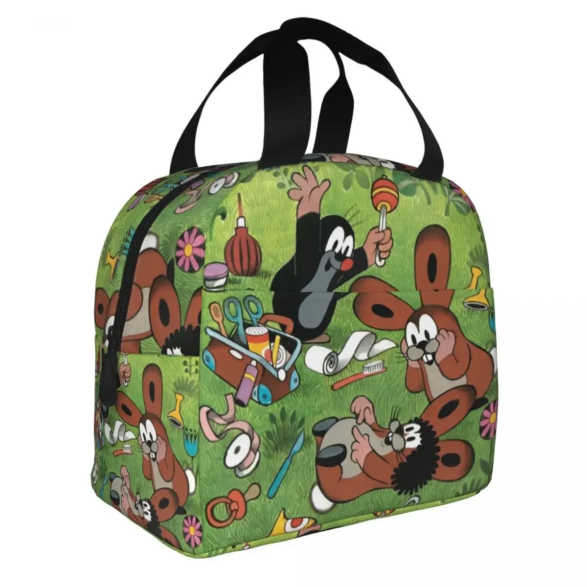 The Little Mole Insulated Lunch Bags Cooler Bag Lunch Container Cartoon Friends Together Tote Lunch Box Food Storage Bags Picnic