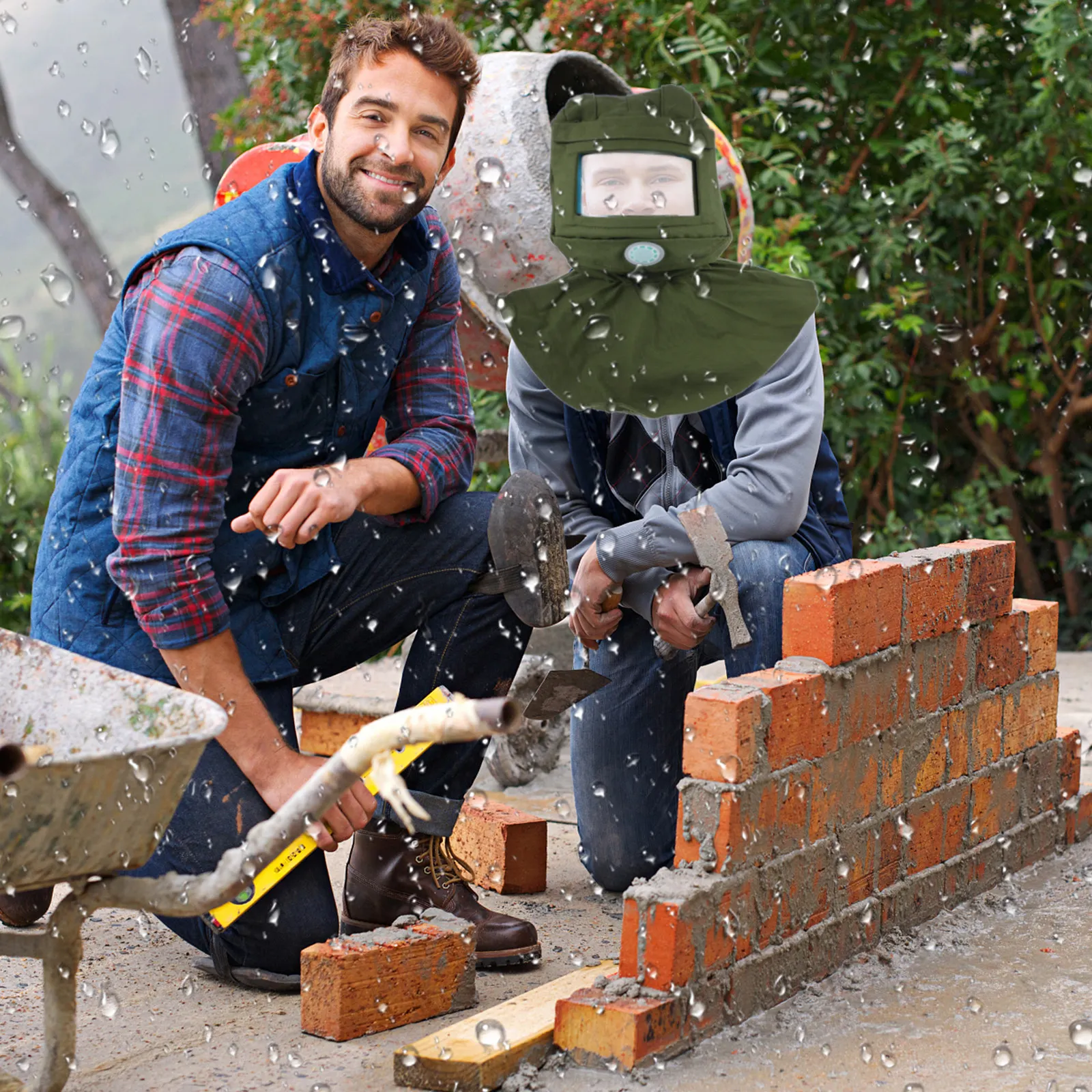 

1pc Sandblasting Mask Hat Canvas Dust Face Mask For Sanding Painting Work Safety Hood Anti-Dust Cap Health Care Gear