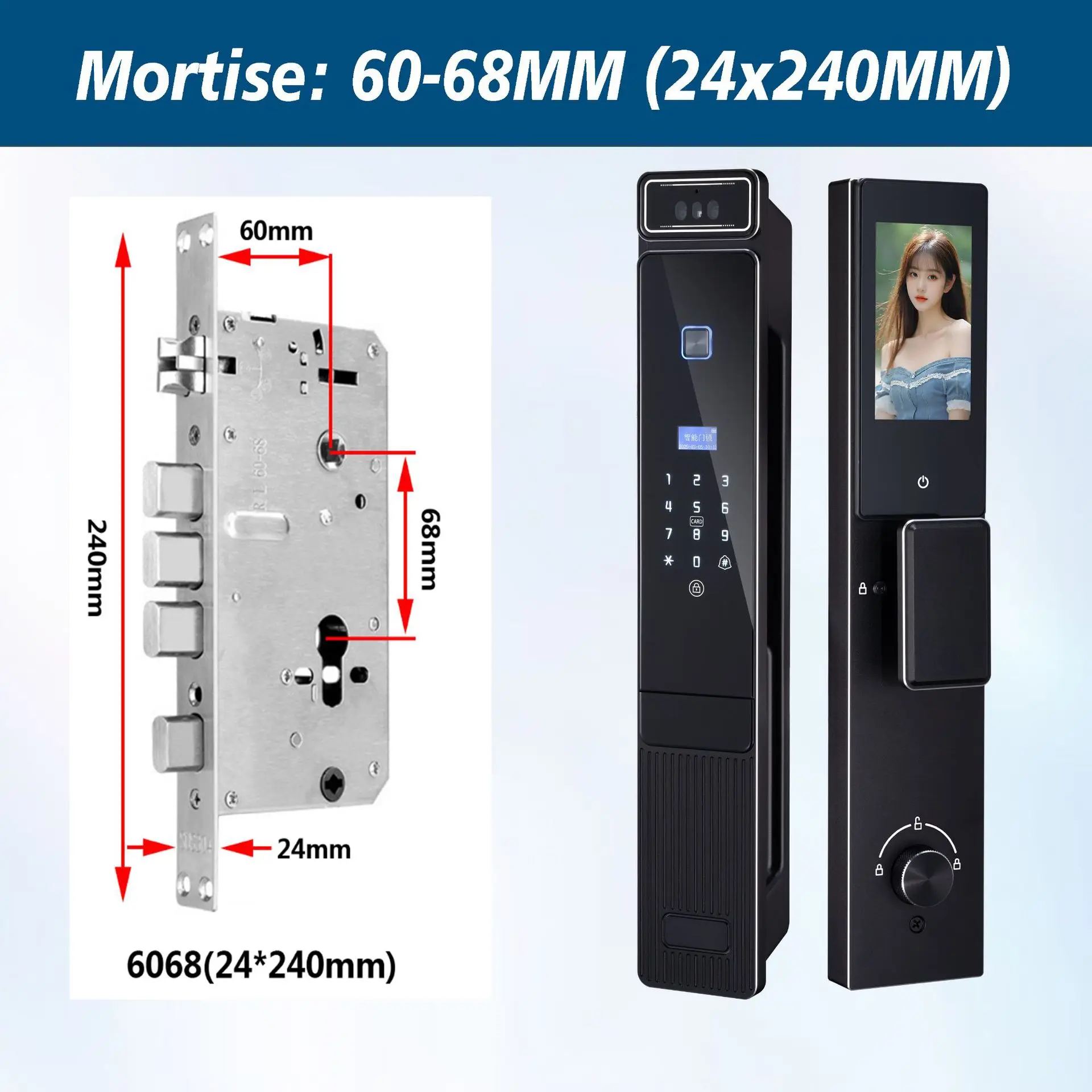Waterproof face graffiti temporary password key Israel 6590 fingerprint security door lock quick open smart zigbee