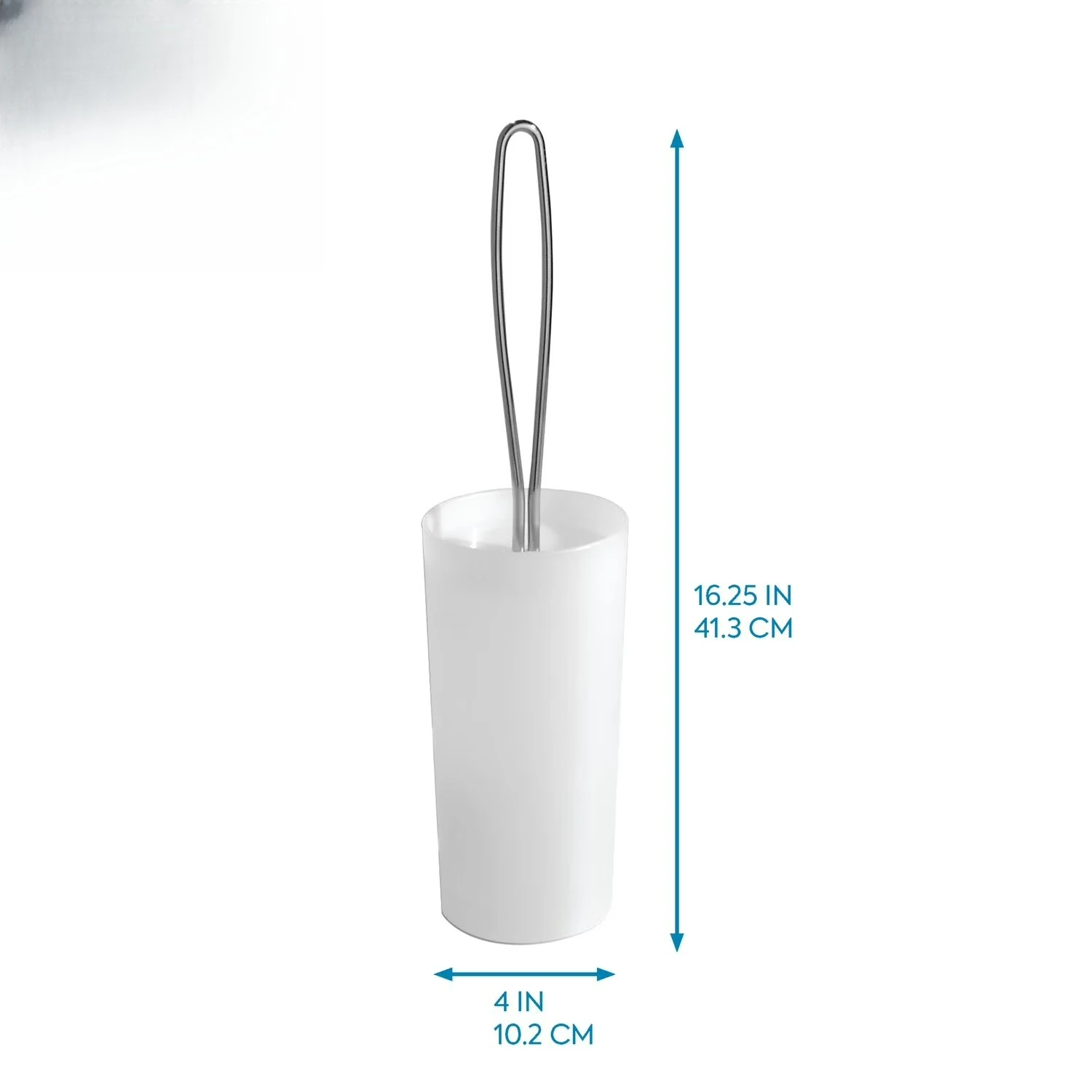 Toilet Bowl Brush and Holder Set, Frost