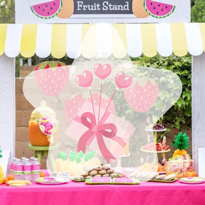 Strawberry Paper Lanterns Birthday Party Decor Hanging 3D Ornament Backdrop