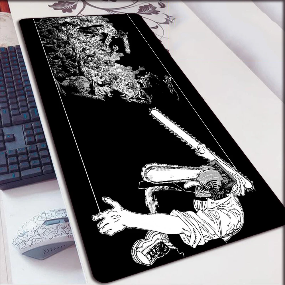 

Anime Chainsaw Man Large Mouse Pad Laptop Gamer Computer Desktop Non-slip Keyboard Gaming Accessories Anime Mouse Pad Desk Mats