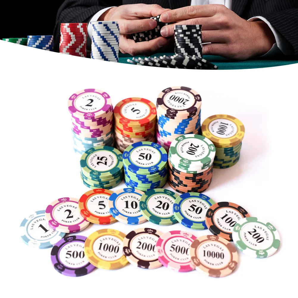 1pc Clay Poker Chip Multi-Denomination Chips Portable Gambling-Chips Las-Vegas Coin For Casinos Coin Poker Chips Entertainment