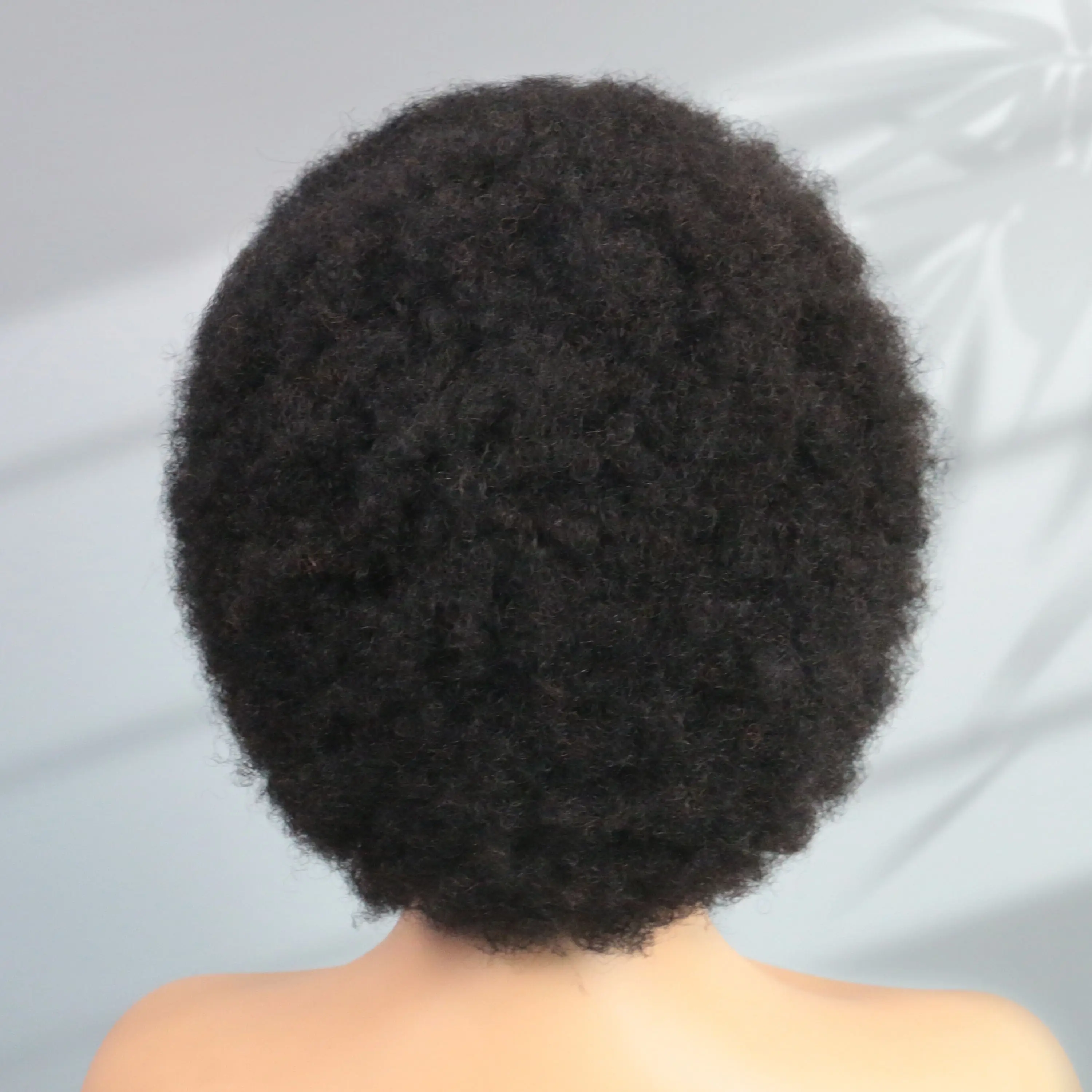 Women's Afro Kinky Curly Human Hair Short Pixie Cut Wig