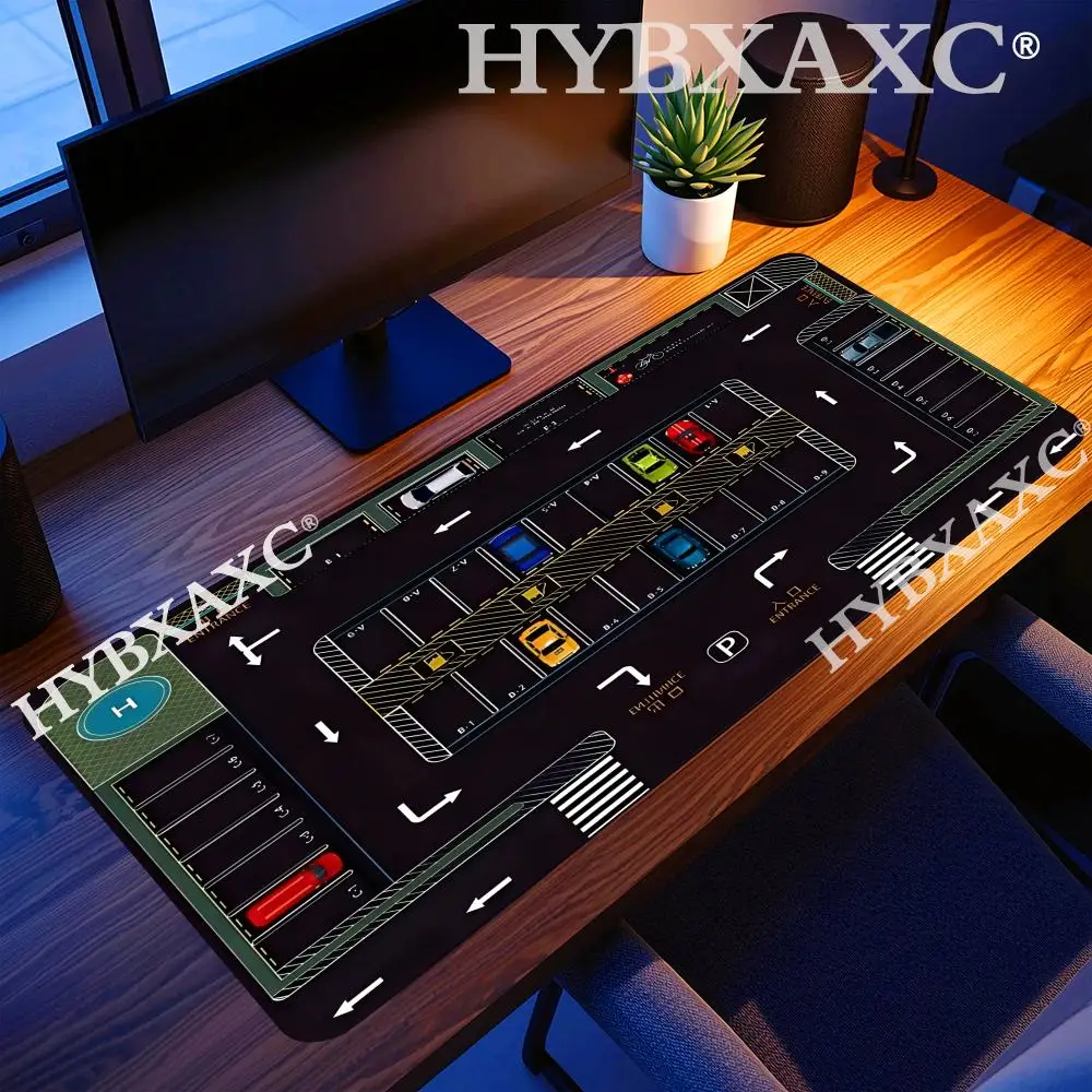 HYBXAXC Parking Lot Design Large gaming mouse pad Advanced desk mats rubber base Durable washable HD print oblong keyboard mat