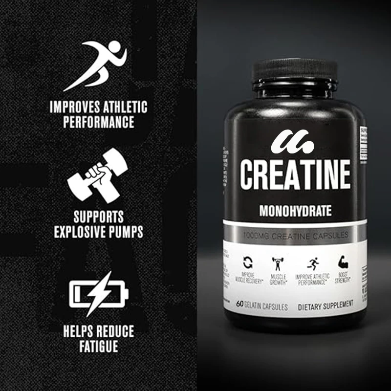 Creatine monohydrate capsules - Creatine supplements promote muscle growth and increase strength