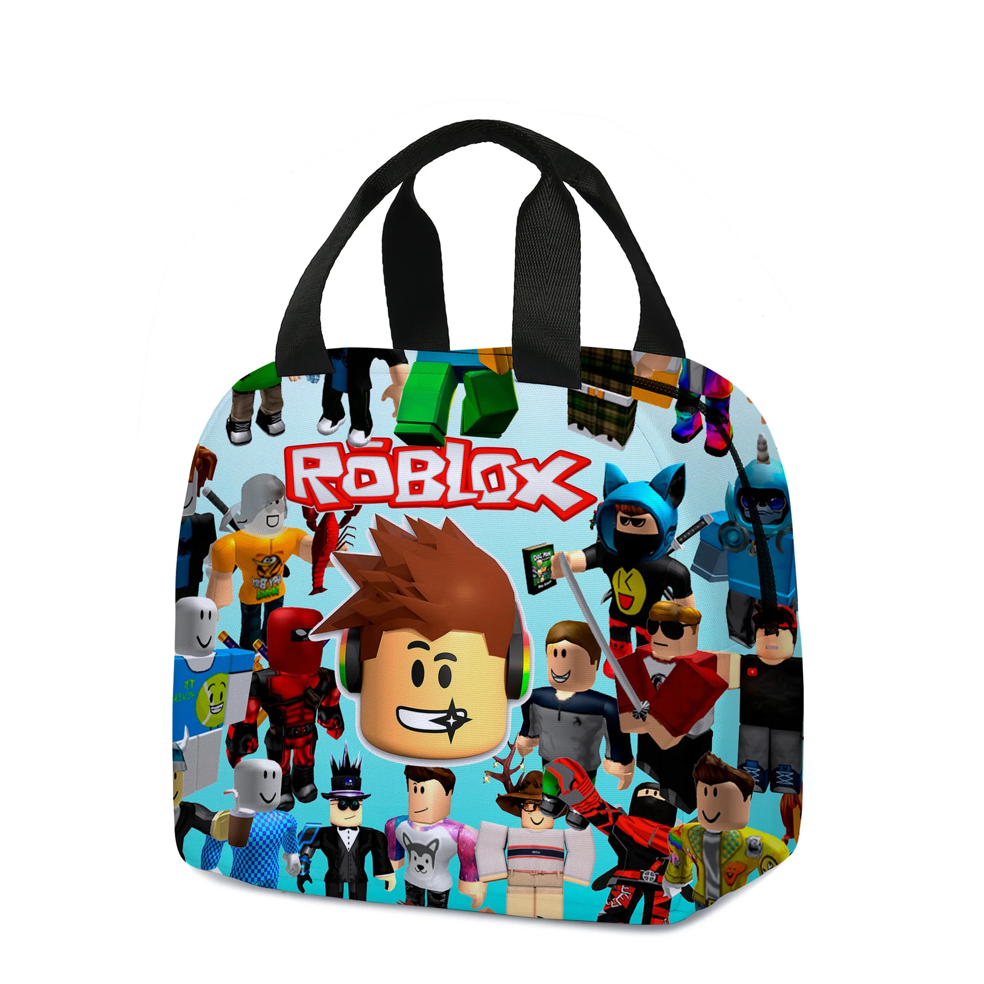 Roblox Lunch Bag School Students Lunch Box Bag Pencil case Primary and Middle School Students Schoolbag Boys Girls Anime Cartoon