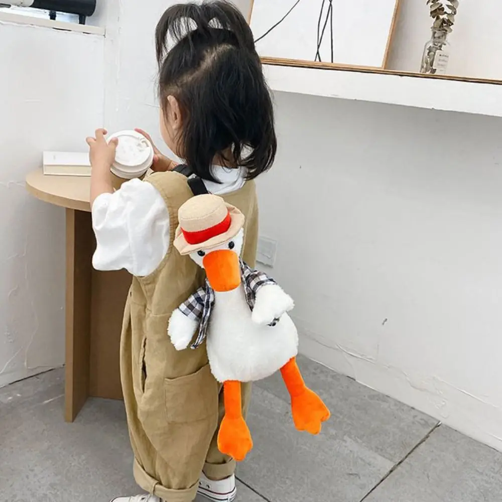 Tote Bag Refueled Duck Plush Bag Large Capacity Zipper Cartoon Shoulder Bag Cartoon Cute Plush Crossbody Bag Kids Birthday Gift