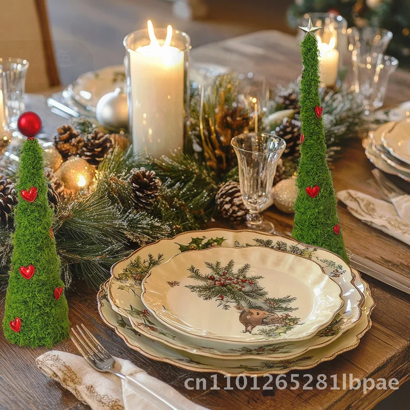 

Bendable Christmas Tree Ornaments Grinch Plush Santa European Style Desktop Forest 33cm Polyester Holiday Decorations