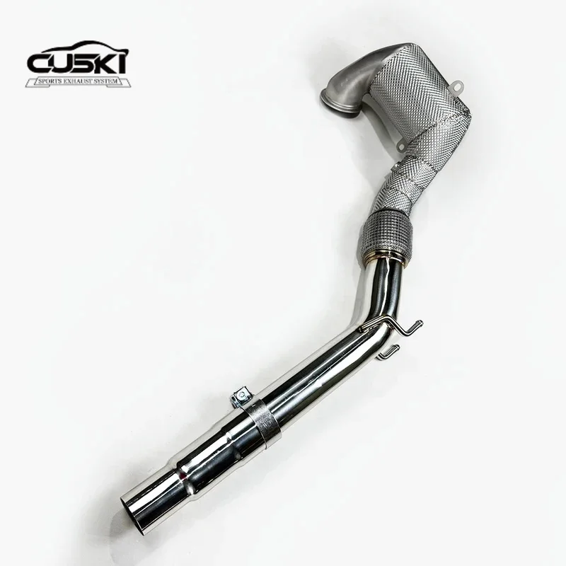 

Stainless steel car exhaust retrofit accessories suitable for Audi TT TTS 2.0T trapezoidal insulated exhaust drain pipe