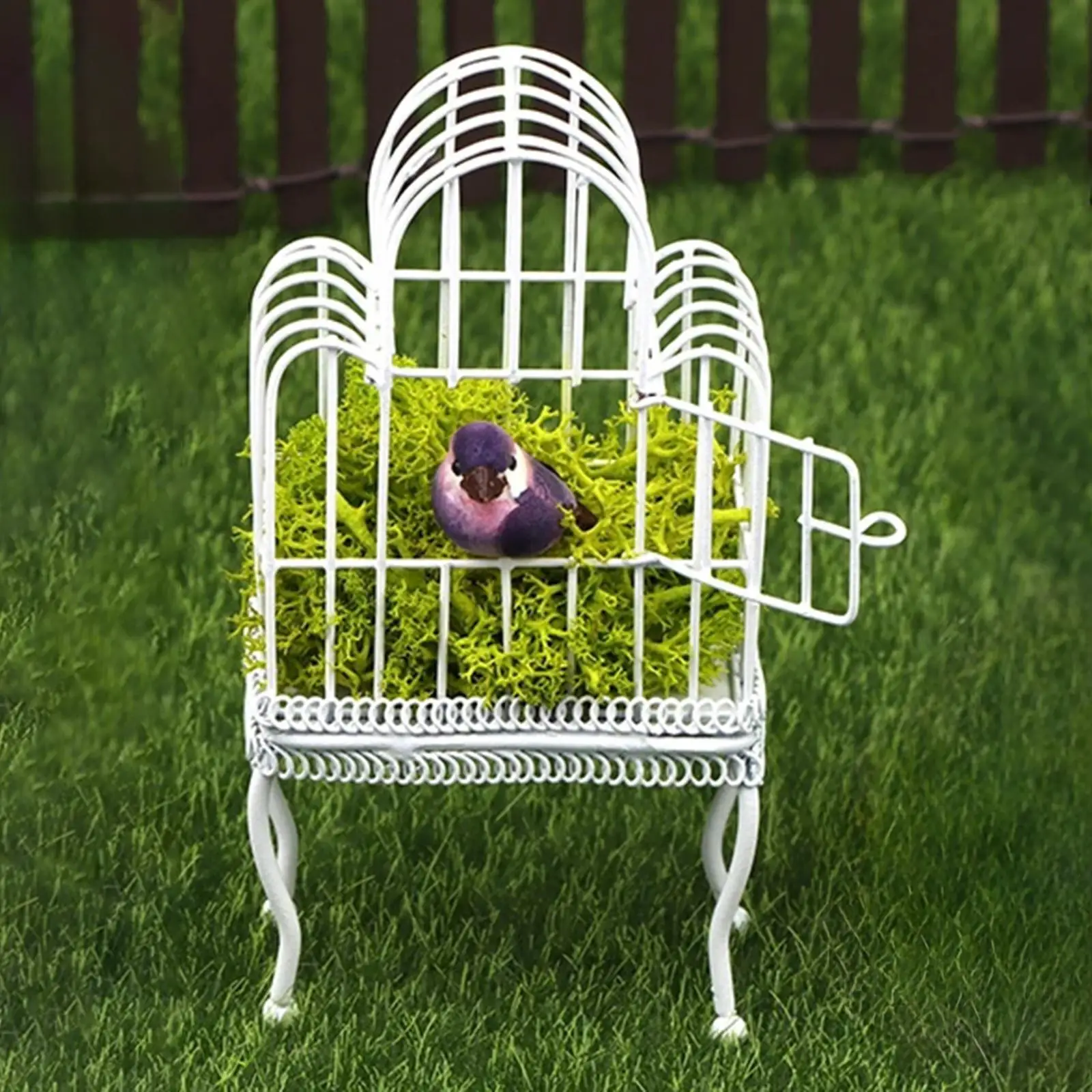 مقياس 1:12 بيت الدمى بيت الطيور إكسسوارات الدمية مشهد الحياة بيت الطيور الصغير الأبيض