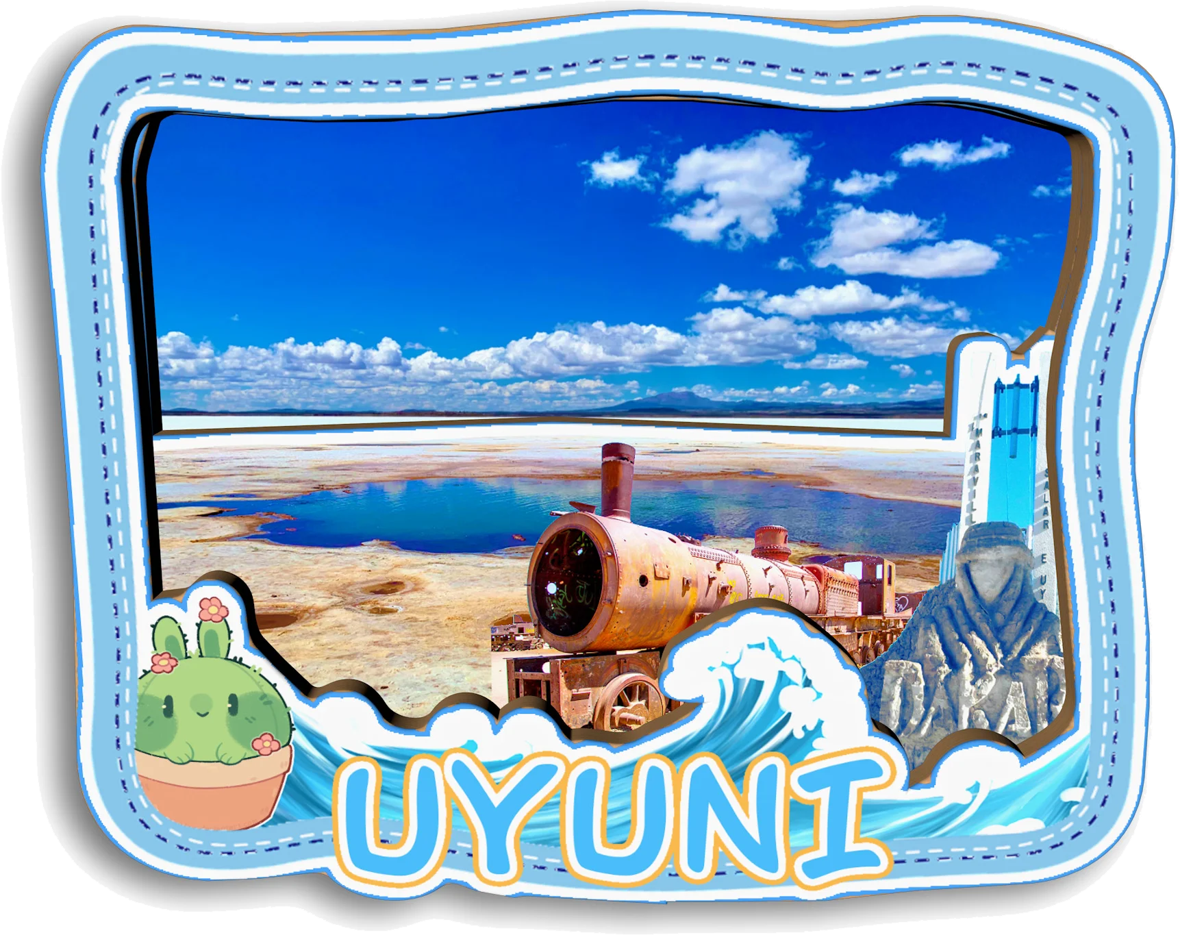 سانتا كروز لا باز Uyuni كوباكابانا بونتا كانا كوباكابانا بوليفيا مغناطيس الثلاجة هدية تذكارية للسفر ديكور يدوي