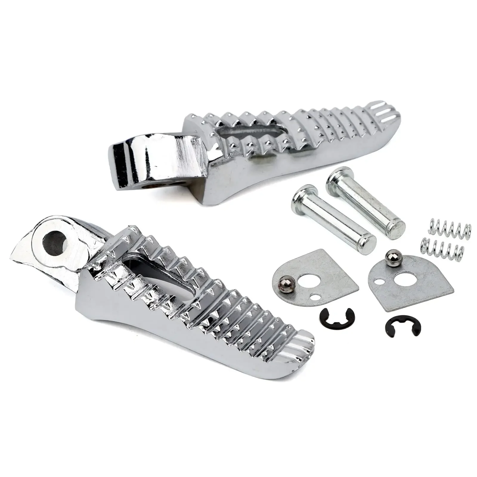 

Motorcycle Rear Foot Pegs in Iron Metal Material Compatible with Yamaha Majesty T8 T9 Scooter Footpeg,Silver Color