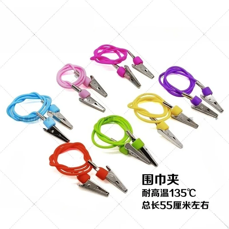WW 6Pcs Scarf Clip,High Temperature Disinfection Resistant Materials and Consumables,Disposable Towel Laying Clip,Various Colors