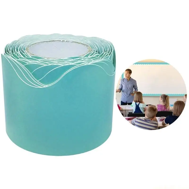 Bulletin Board Border Scalloped Border Waterproof Border Trim for Classroom Back to School Decoration