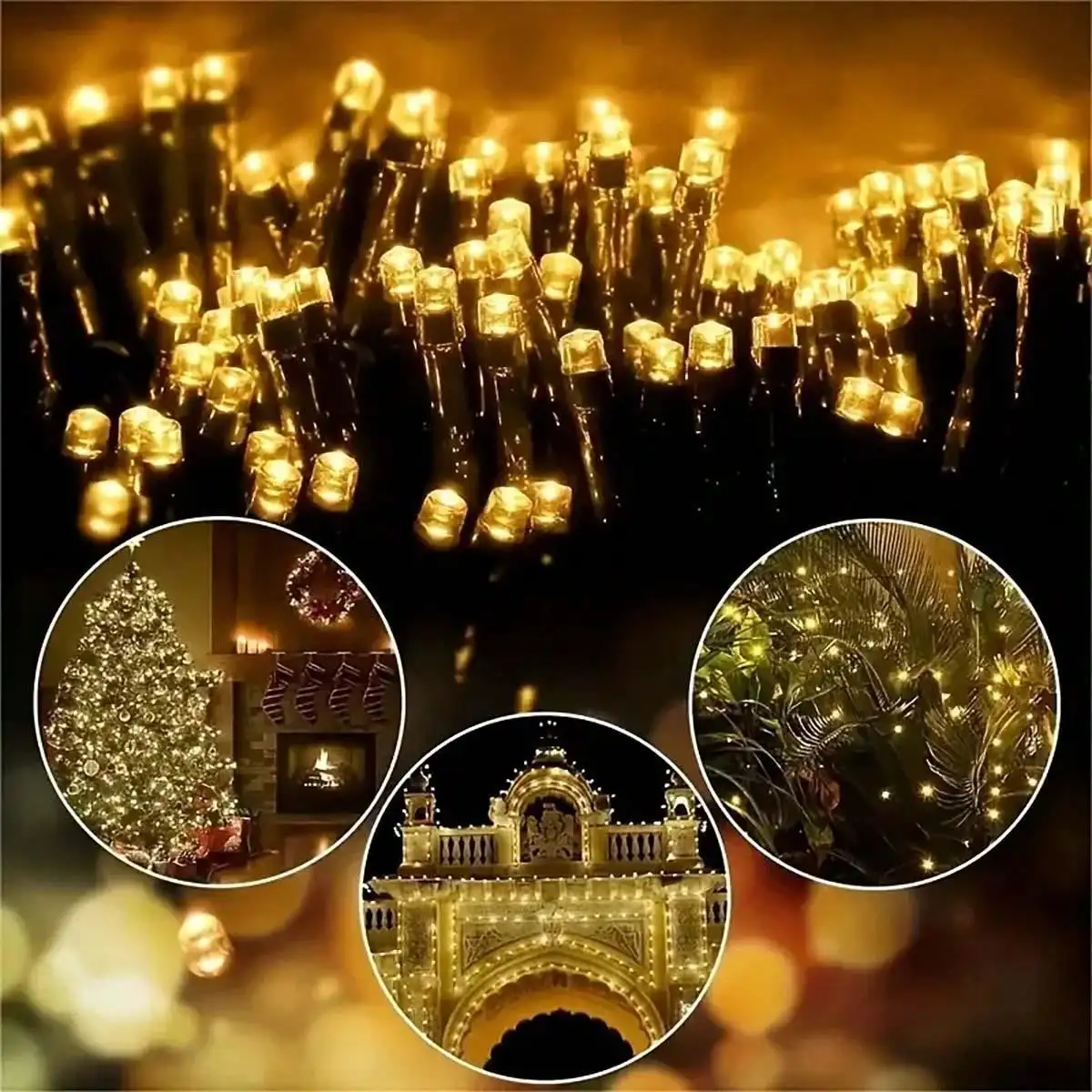 أضواء LED الشمسية للماء ، أضواء النجوم الحديقة ، أضواء سلسلة ديكور الفناء في الهواء الطلق
