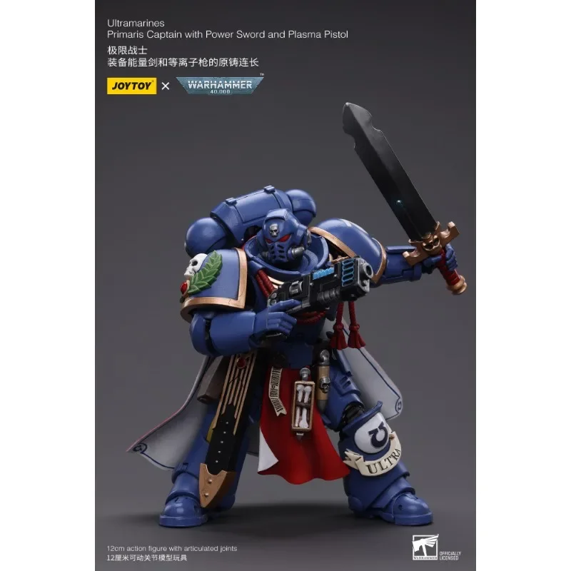 [W MAGAZYNIE] JOYTOY Warhammer 40k 1/18 figurki Ultramarines Terminator kapitan kolekcja modeli Anime zabawki do gier wojskowych