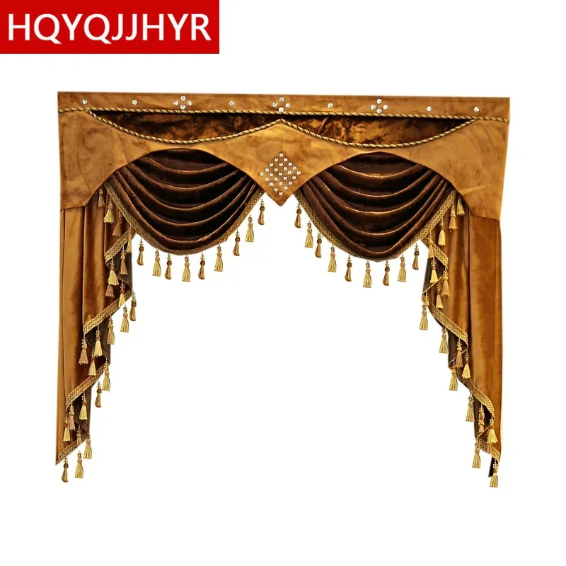 

European and American luxury villa high-quality custom Valance for living room bedroom kitchen hotel windows