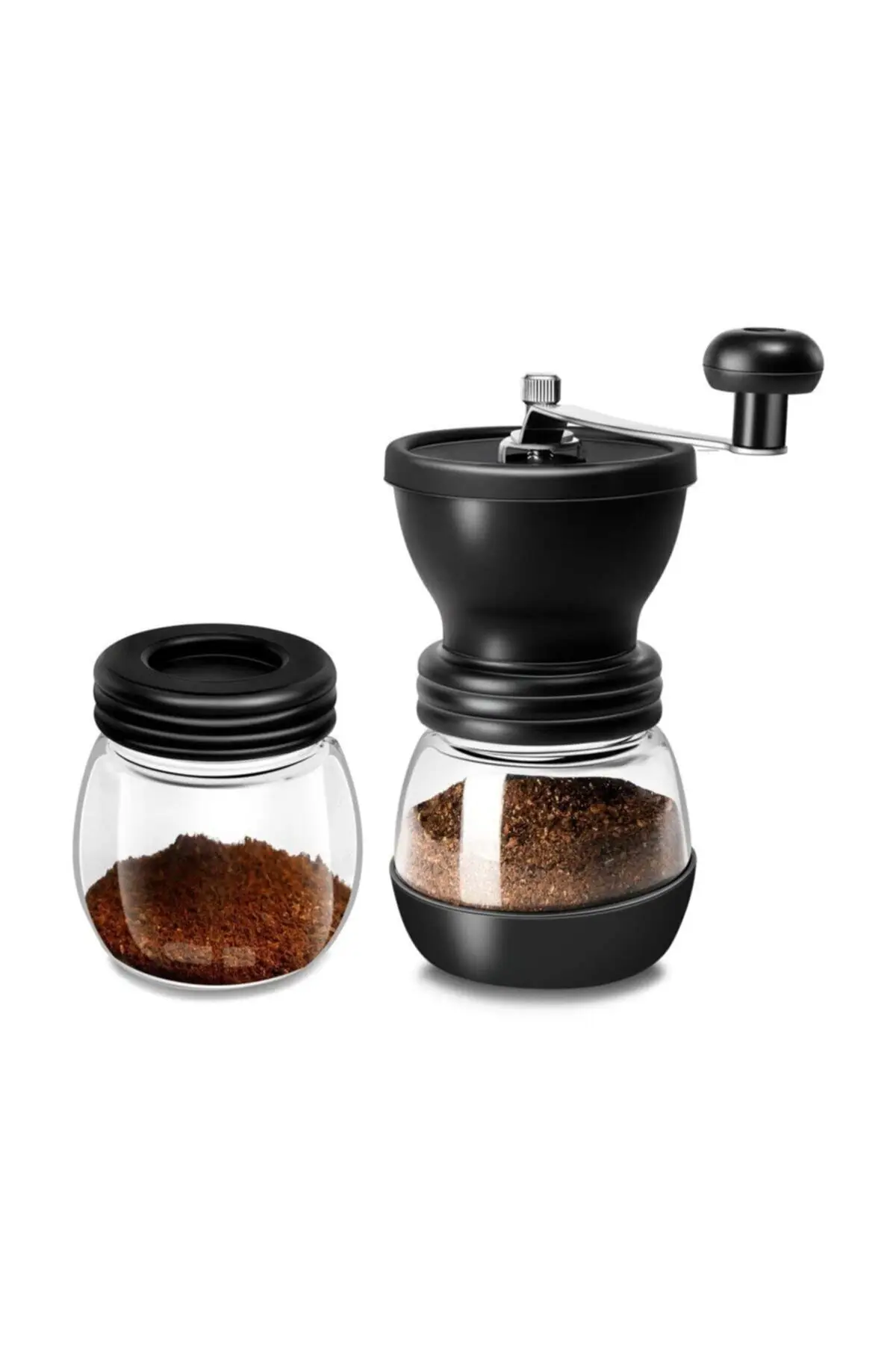 Coffee Mill Coffee Machines with Glass Ceramic Grinder 10 cm Height. 8,5 cm Diameter Made Of Glass And Ceramic Coffee Bean