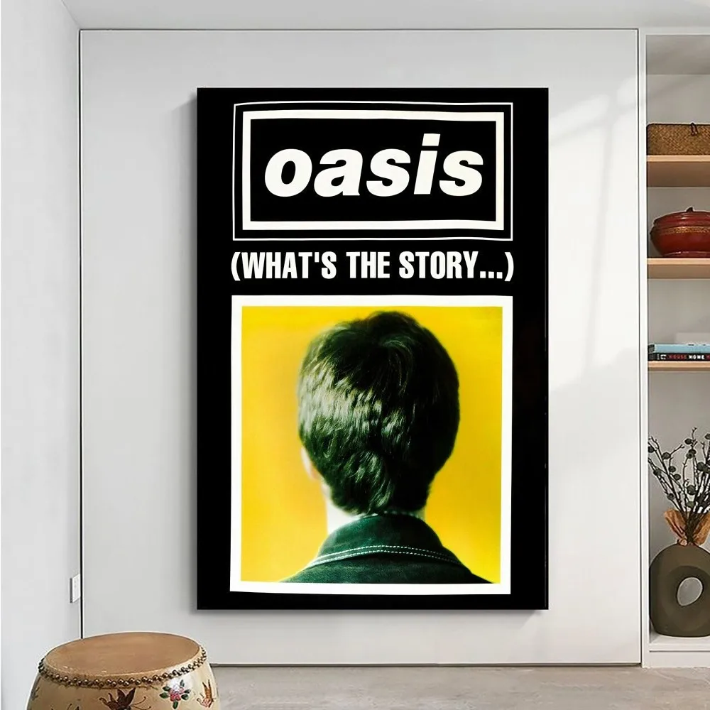 Hot Band O-Oasis Poster Poster carta Kraft Poster Vintage Wall Art Painting studio arte estetica adesivi murali di piccole dimensioni