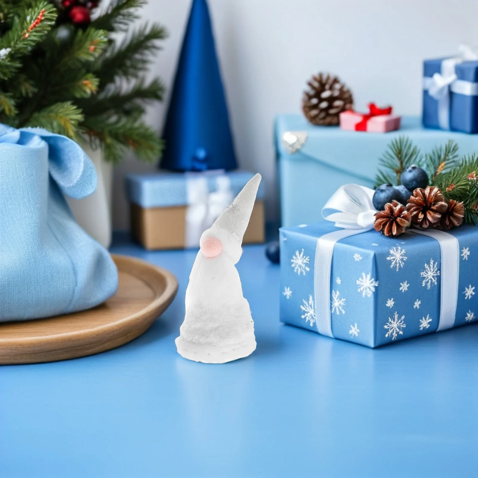 

2pcs Gnomes Tree Ornaments White Blank Design Christmas Tree Hanging Decor For Holiday Home Window Display Party Decoration