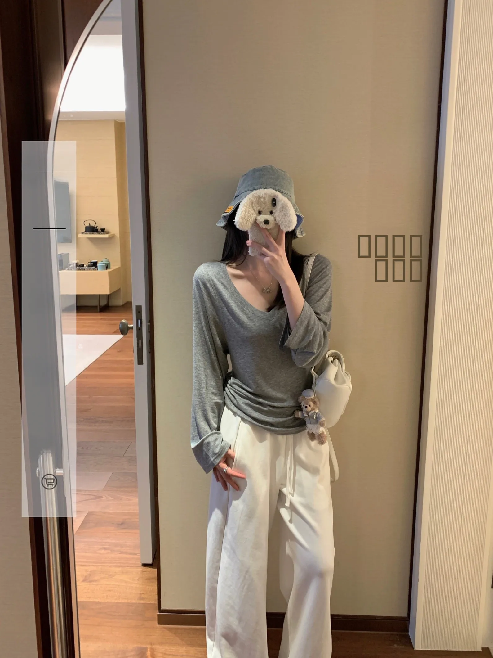 

Футболка Ego Studio Silk Wer Texture Lazy с V-образным вырезом и широкими рукавами, свободный крой, модная, универсальная, женская, повседневная, свободного кроя