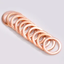 10/20X M10 Motorcycle Brake Hose Braided Clutch Banjo Seal Copper Crush Washer Motorcycle Hose Washers Accessories Tools