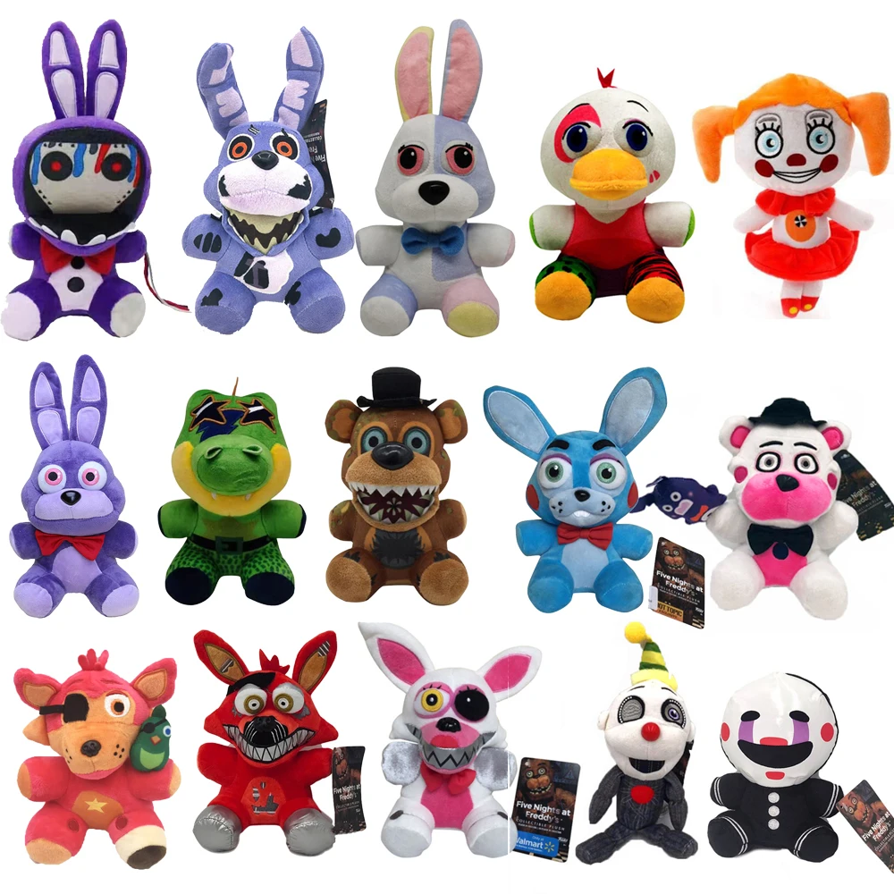 38style Five Night At Freddy Cute Plush Toys  da gioco Bonnie Bear Foxy Cartoon bambole ripiene Freddy Toys regali di Halloween