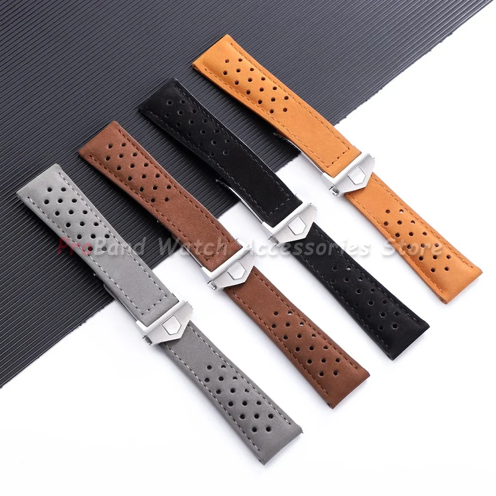 Genuine Cow Leather Watch Strap for Tag Heuer Carrera Monaco Watchband 20mm 22mm 24mm Cowhide Bracelets for Men Women Wristbelt