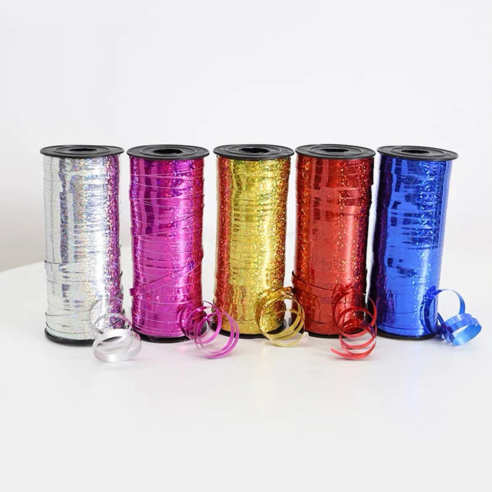 100 Yards/Rolle Glitzer-Curlingbänder Ballonbänder Geschenkband für Basteln Weihnachten Geburtstag Hochzeit Party Dekoration – Detail 9