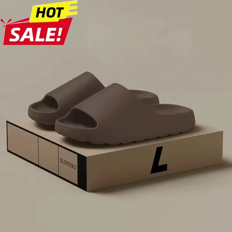 

New Summer Fashion Mens EVA Soft Thick Soled Indoor Slippers & Womens Style Slides Beach Sandals Comfort Non-slip Wear-resistant