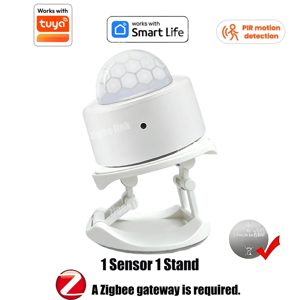 Zigbee 3.0 PIR Bewegingssensor Smart Home Menselijk lichaam Infrarooddetectie Beveiligingsalarmdetector Werkt met Tuya Alexa