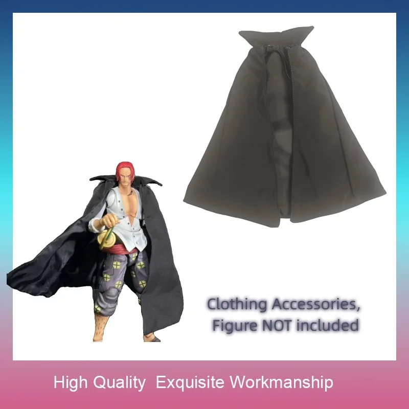 En stock : Manteau, cape ou accessoire en tissu des Quatre Empereurs de One Piece Shanks, compatible avec une figurine d'action 1/12 (figurine non incluse).