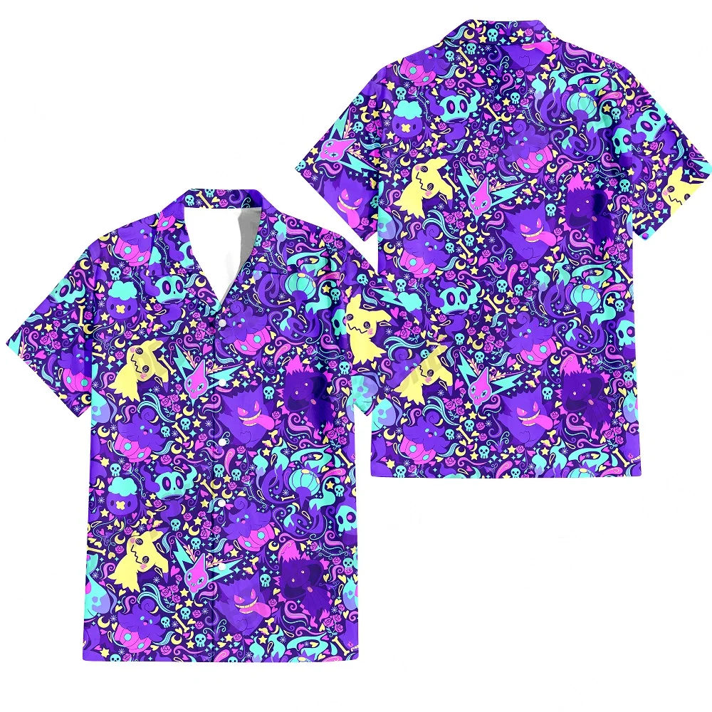 Summer Hawaii Funny Shirt For Men 3d Print Loose Hawaiian Beach Tops Casual Short Sleeve Lapel Blouse Streetwear Male Clothes
