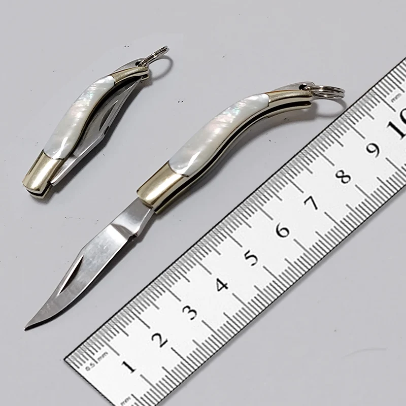 Mini Folding Knife 440C Steel Blade Shell Handle Extremely Exquisite Pocket Knife Open Box Knife and Outdoor EDC tool