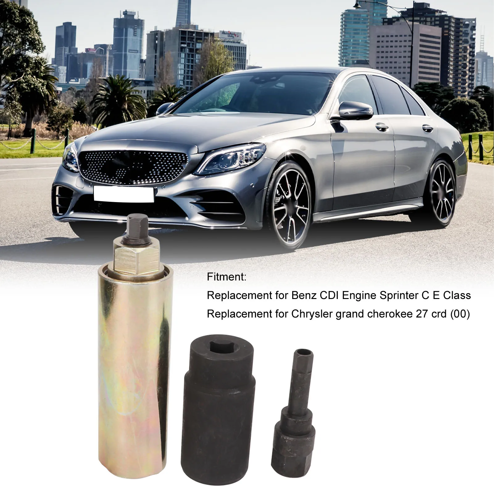 Car Diesel Injector Extractor Puller Tool Kit Carbon Steel Replacement for Benz CDI Engine Sprinter C E Class