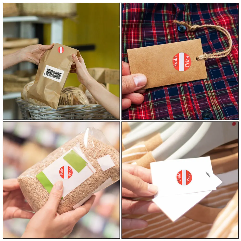 4 لفات بيع ملصقات متجر بيع بالتجزئة سعر لاصق قوي ملصق تسمية علامة سوبر ماركت مبيعات تسميات ملصقات بيع