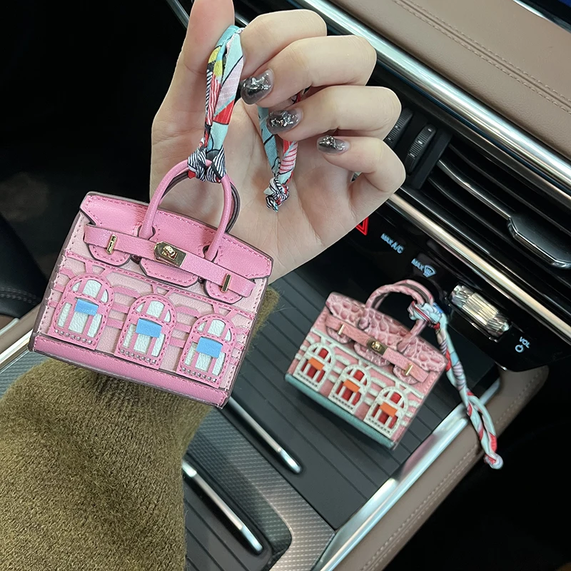 Mini New Platinum Bag Charm Cute Lipstick Case Earphone Pouch Creative Car Key Holder Accessory