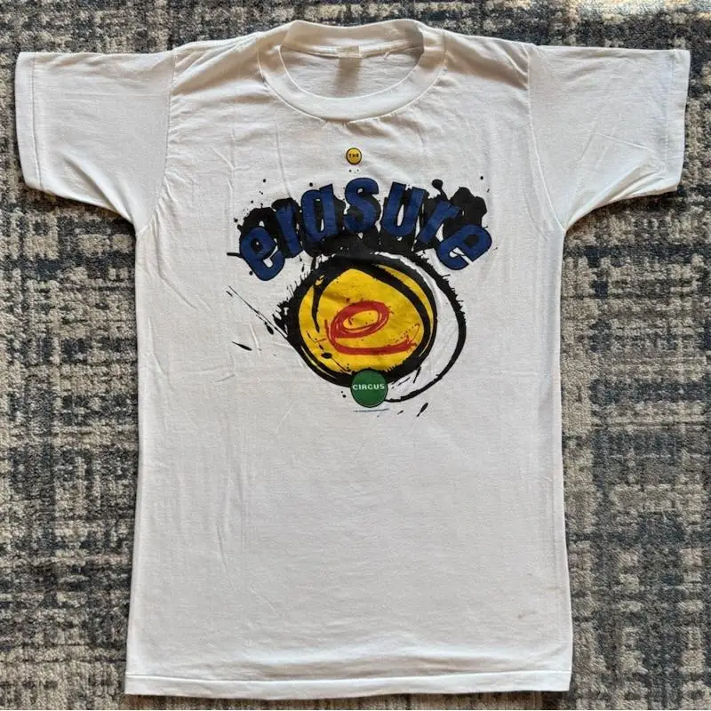 Vintage 1987 Erasure Circus Camiseta XL Pet Shop Boys Yazoo The Human League 80s