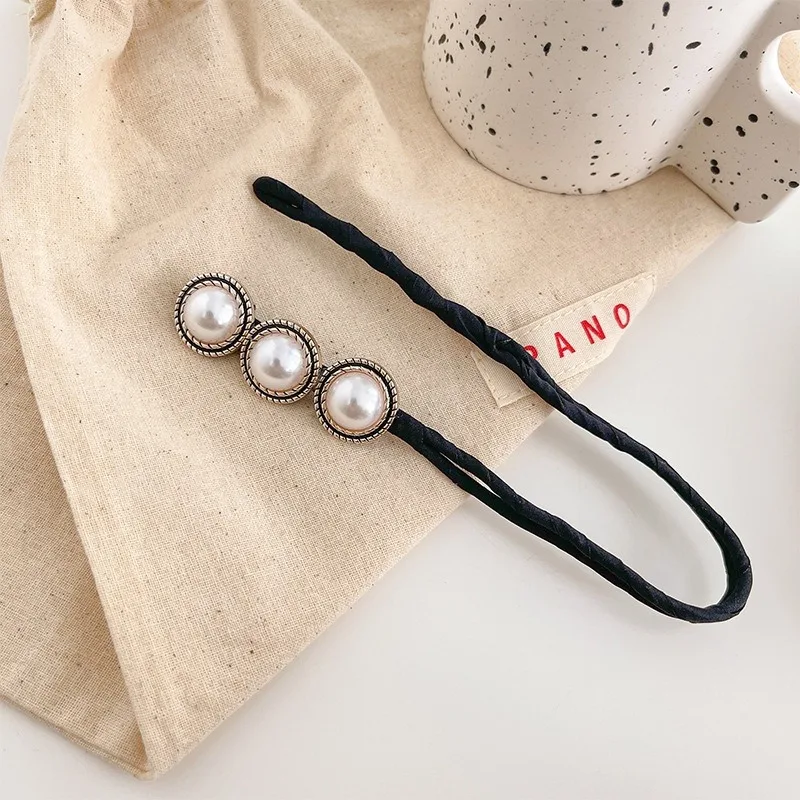Koreanischer Stil Perlen-Haarschmuck für Mädchen, flauschige Haarballen, geflochtene Haarspangen, Haarschleifen – Wiederholungskartenangebot – Detail 10
