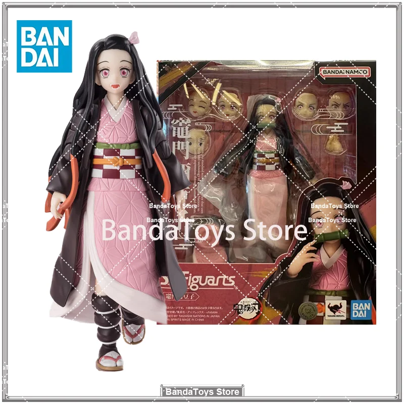 In Stock Original Bandai S.H.Figuarts SHF Kamado Nezuko Demon Slayer Kimetsu No Yaiba Anime Collection Figures Model Toys