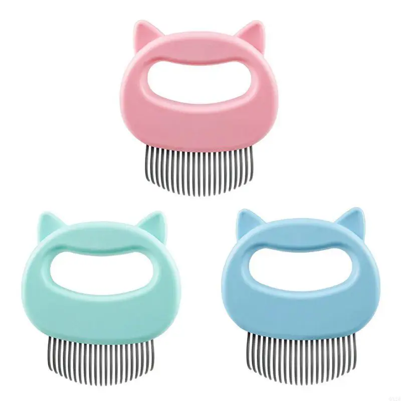 QX2E Pet Cleaning Supplies Kitten/Dog Removing Matted Fur Grooming Comb Comfort Massage ABS Comb