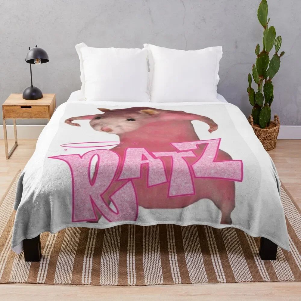 

funny RATZ Throw Blanket Thin Soft Blanket for Summer Night Sleeping